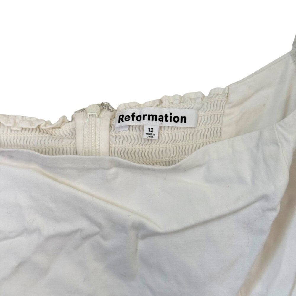 Reformation Women's White Long Sleeve Mini Dress - Picture 8 of 8